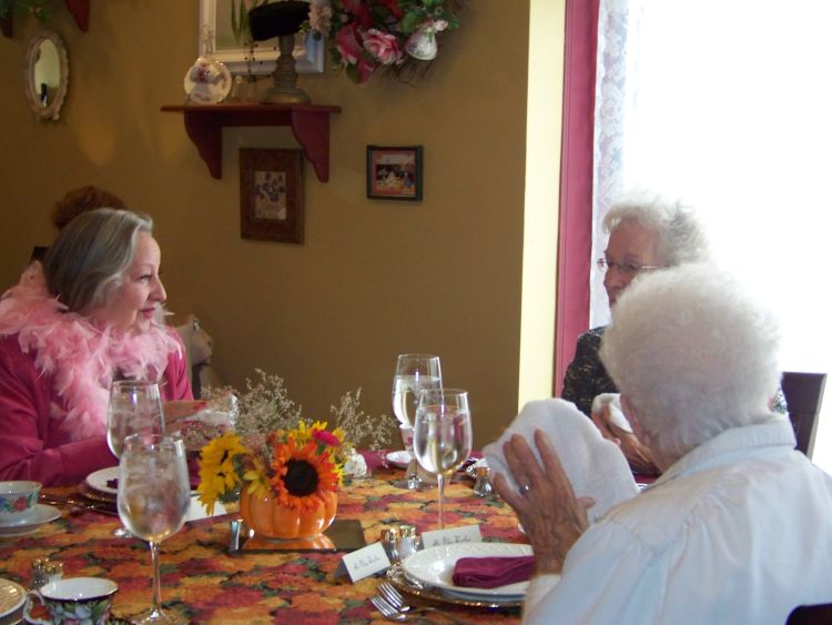 Some of the people who attended Brittany's National American Miss Sponsor Tea, October 2008