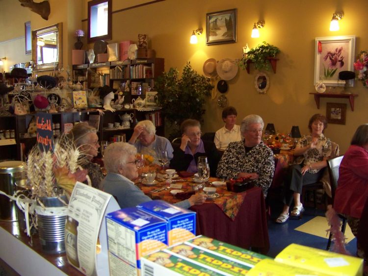 Some of the people who attended Brittany's National American Miss Sponsor Tea, October 2008