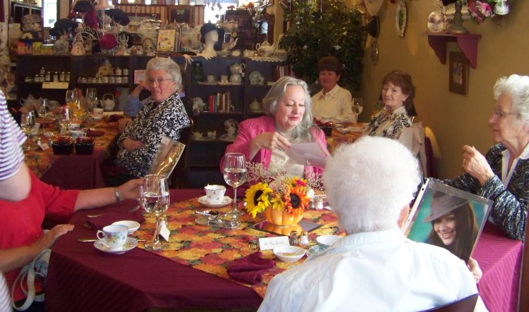 Some of the people who attended Brittany's National American Miss Sponsor Tea, October 2008